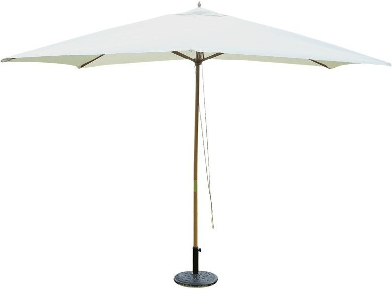 Outsunny Parasol droit rectangulaire crème