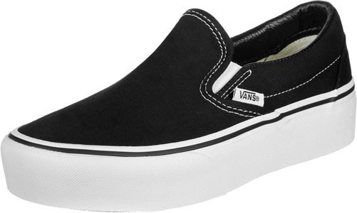 Platform white store slip on vans