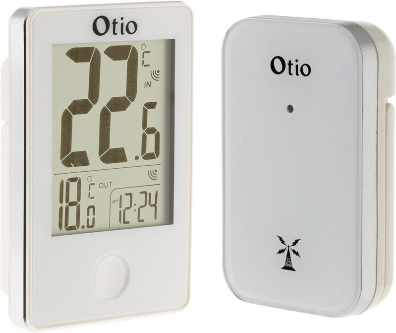 Otio Thermomètre intérieur extérieur sans fil blanc
