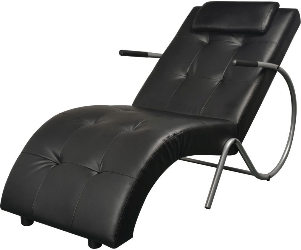 VidaXL Chaiselongue  63,5 x 139 x 82 cm black