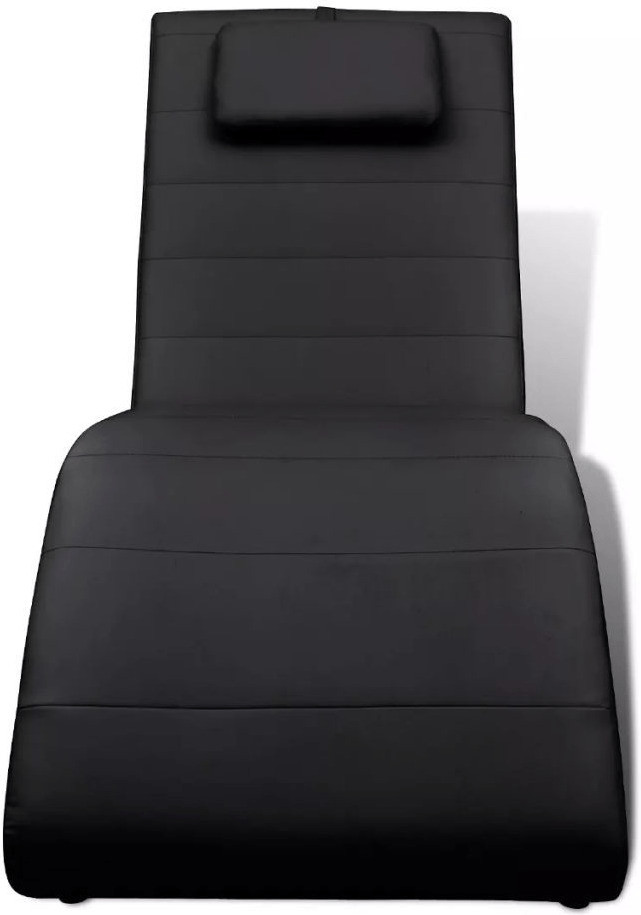 VidaXL Chaiselounge 150 x 60 x 80 cm black