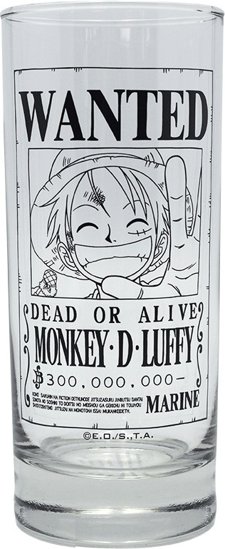 Abystyle Glass 290 ml One Piece - luffy Wanted