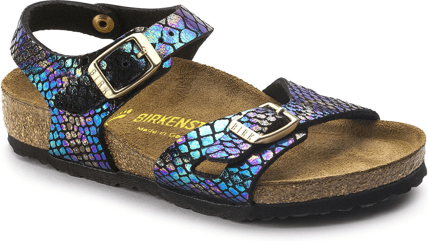 Birkenstock Rio Kids Shiny Snake black/multicolor