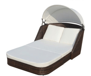 Vidaxl Sonnenliege Mit Sonnendach Poly Rattan Braun 41982 Ab 275