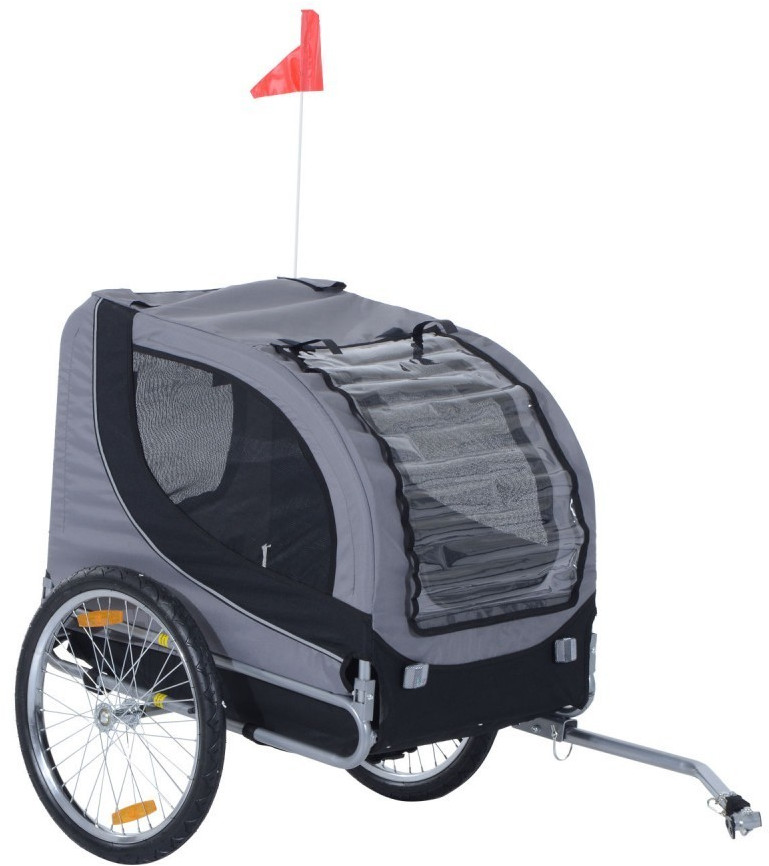 Pawhut Hundetransporter Fahrradanhänger 600D Oxford