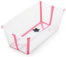 Stokke Flexi Bath Baignoire pliable tranparent/rose