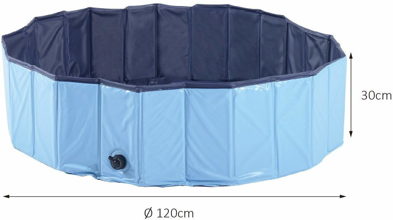 Pawhut Piscine pour chien blue