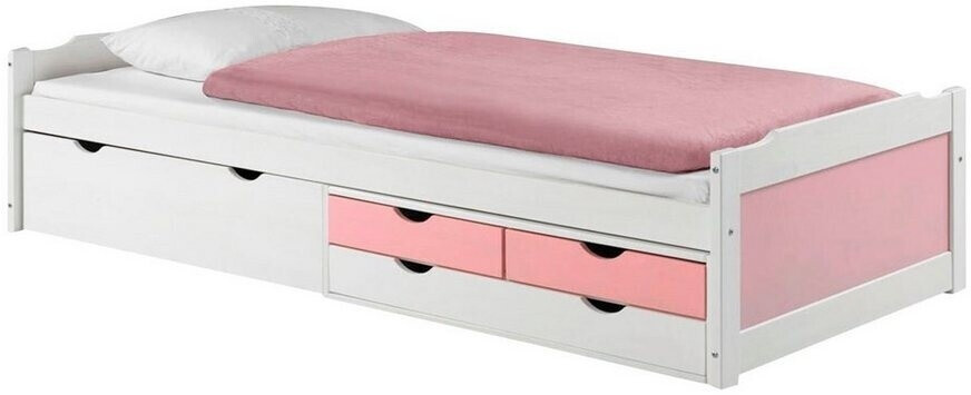 Idimex Function Bed Andrea white/pink