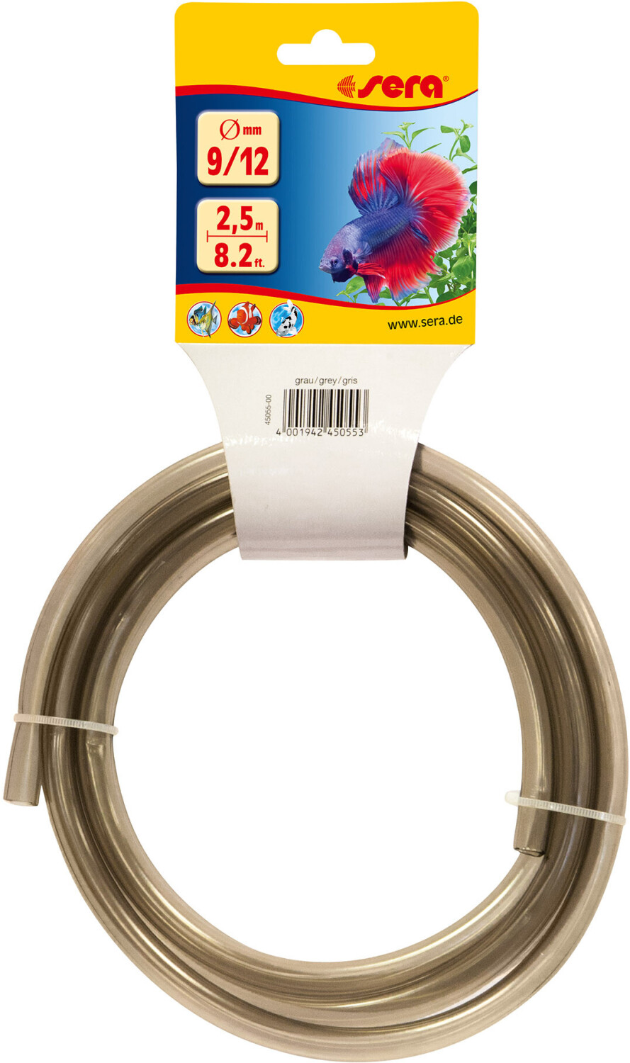 sera Tuyau gris 9/12 mm 2,5 m