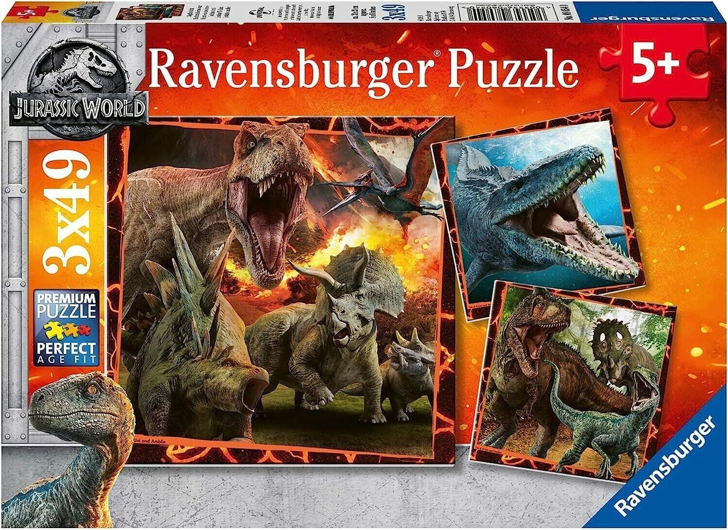 Photos - Jigsaw Puzzle / Mosaic Ravensburger Jurassic World 3 x 49  (08054)