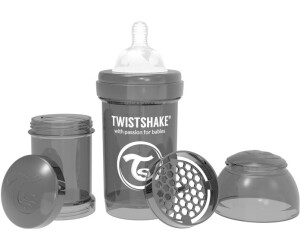 Twistshake Biberon en Plastique avec Valve Anti Colique pour Bébé Tétine  Souple en Silicone Débit Moyen