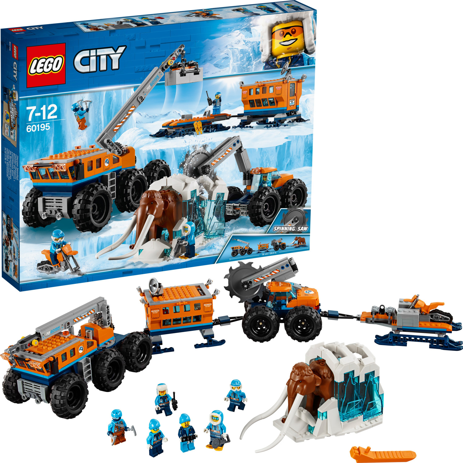 LEGO 60378 City Le Camion d'Exploration Arctique et Le Laboratoire Mobile,  Jouet pour Enfants Dès