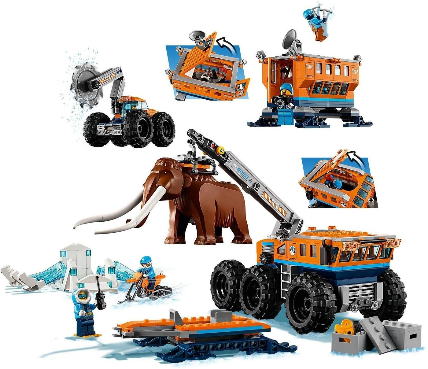 LEGO 60378 City Le Camion d'Exploration Arctique et Le Laboratoire