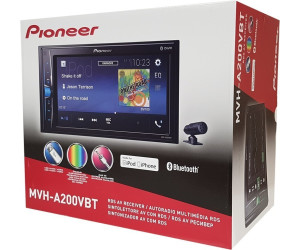 Pioneer Radio MVH-A200VBT 2DIN Bluetooth mit Einbauset für Hyundai i20 2009-2012 schwarz PB 