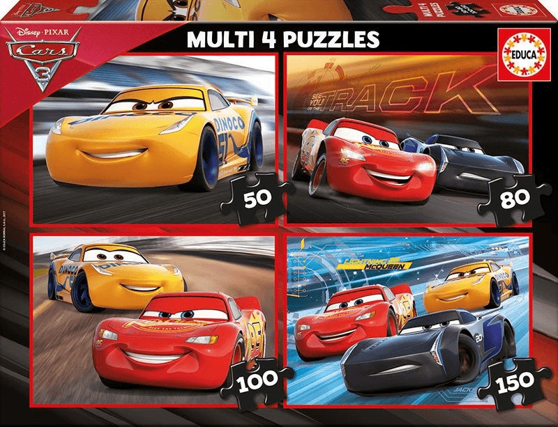 Educa Borrás Multi 4 Puzzles Cars 3