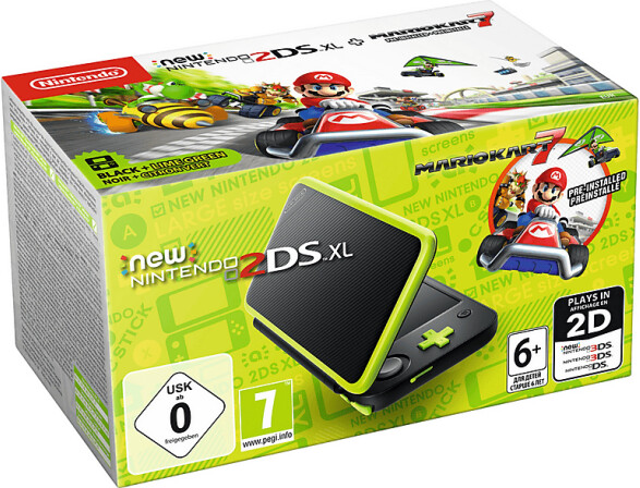 Nintendo New 2DS XL schwarz-apfelgrün + Mario Kart 7, Bild 6