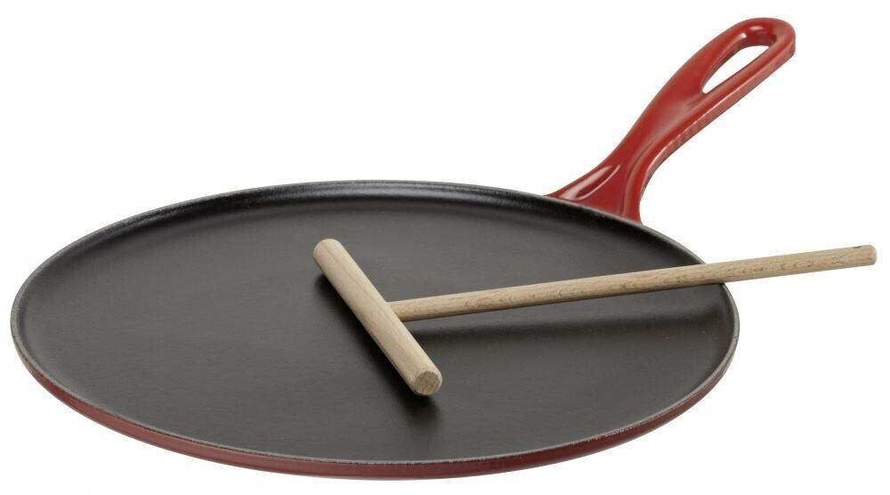 Le Creuset Poêle à crêpes en fonte 27 cm rouge au meilleur prix sur idealo.fr