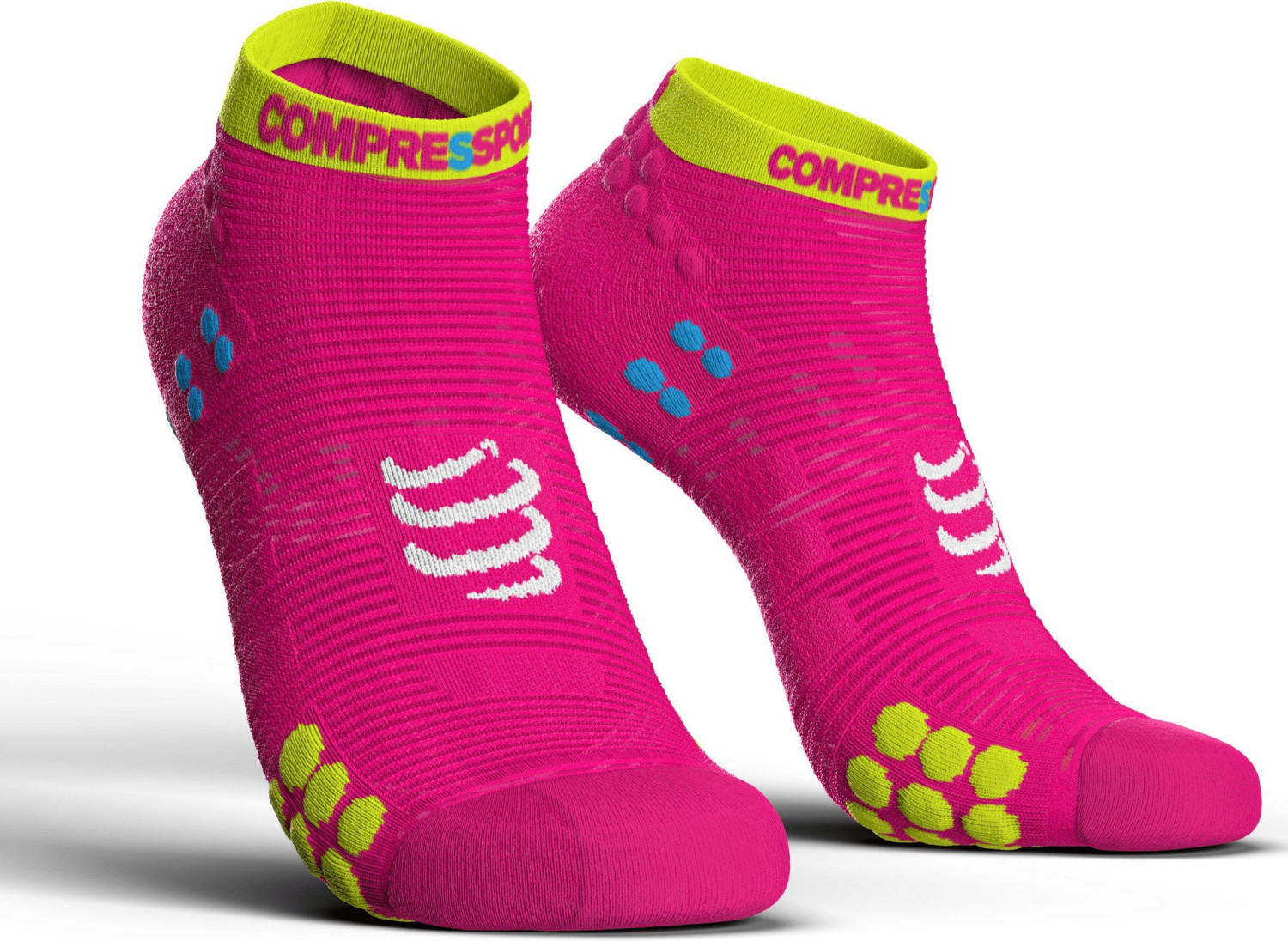 Compressport Pro Racing Socks V3.0 Run Low fluo pink