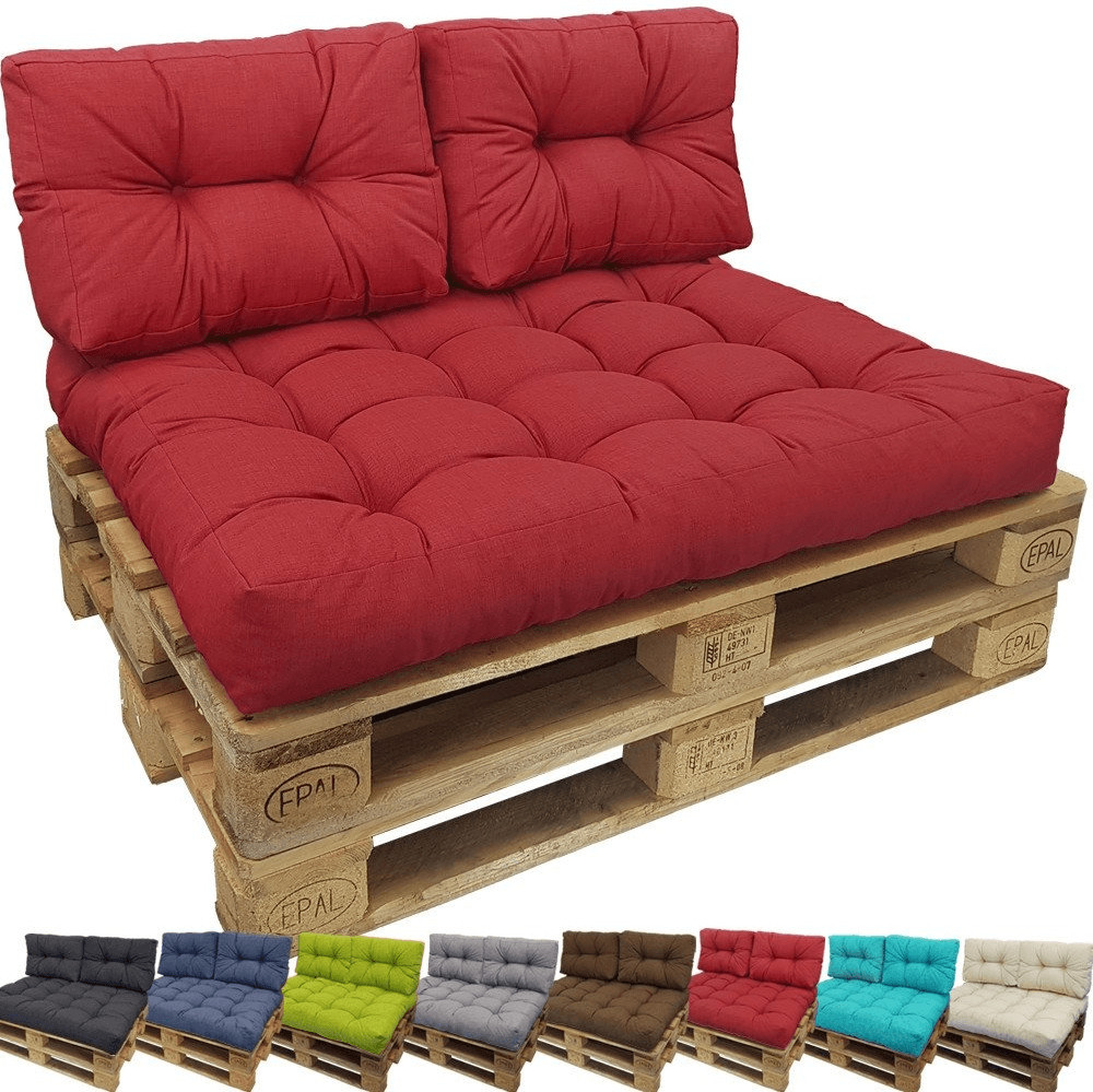 Proheim Tino Outdoor palette pillow  short back cushion red