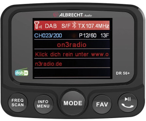 Albrecht DR 56+ DAB+ Autoradio-Adapter mit Bluetooth - Zubehör für Car HiFi  