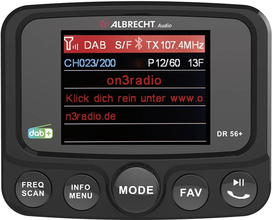 Albrecht DR 56 C DAB+ Autoradio-Tuner - Bluetooth, écran couleur