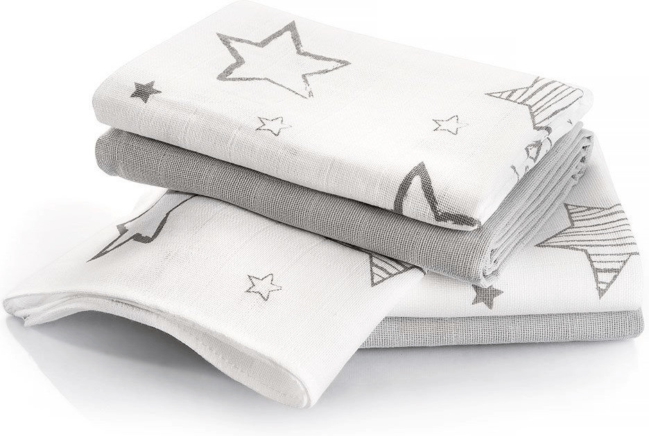 Makian 4 Pack Stars (70 x 70 cm) White Grey