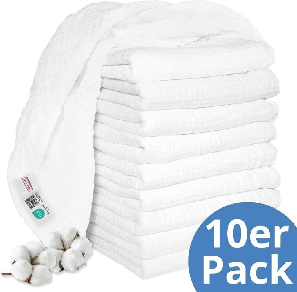 Makian 10 Pack Nappy (80 x 80 cm) white