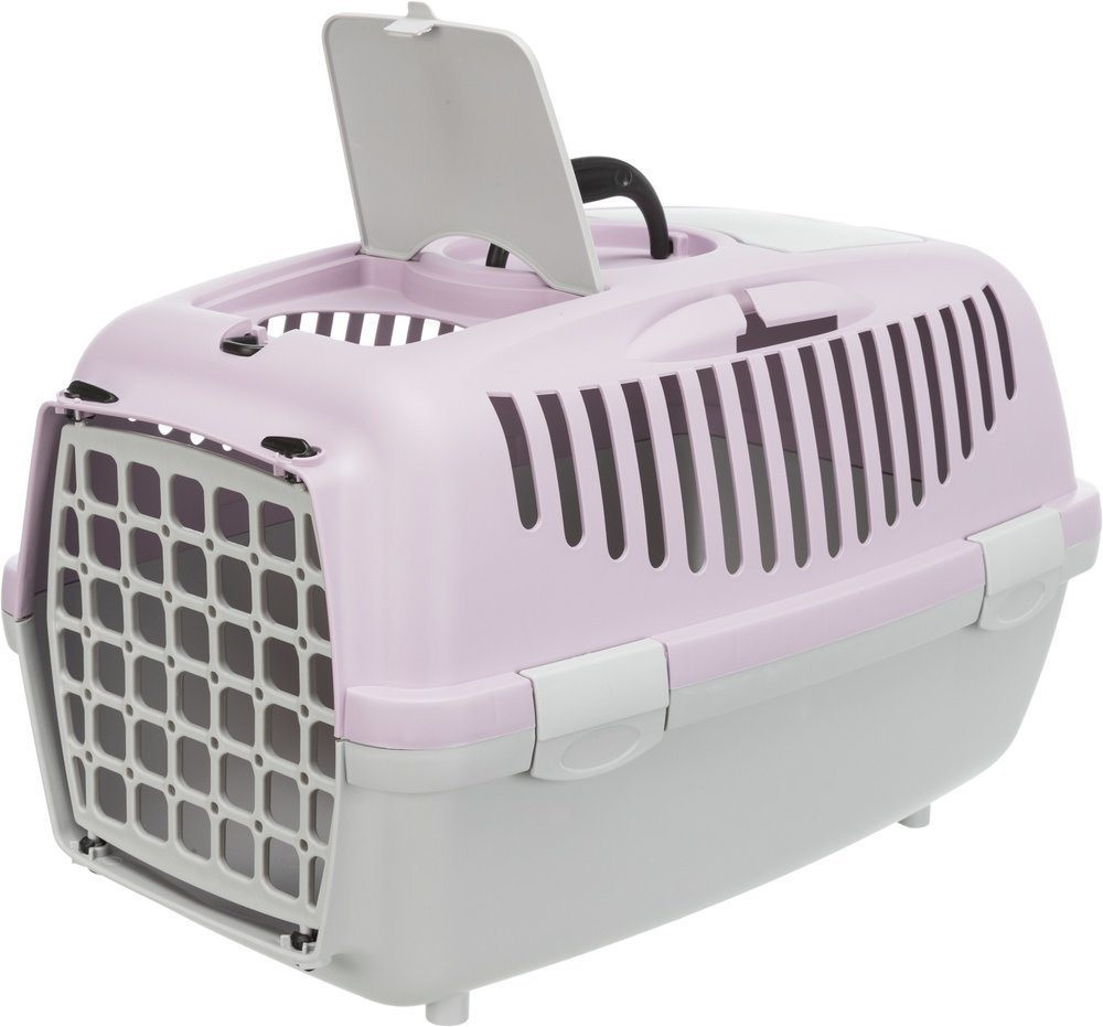 Trixie Caisse de transport pour chien gris clair/mauve