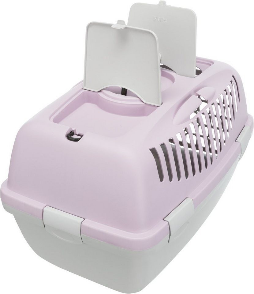 Trixie Caisse de transport pour chien gris clair/mauve