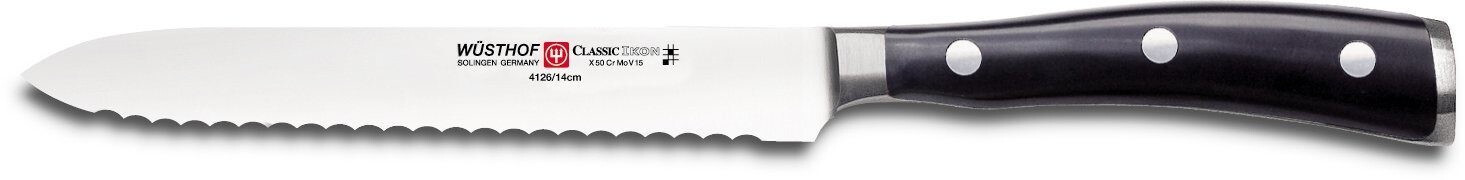 Wüsthof Couteau à saucisson Classic Ikon 14 cm noir