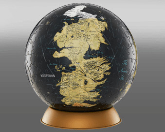4D Cityscape Inc. Puzzle globe Game of Thrones - Westeros et Essos (240 pièces)