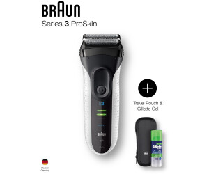 Braun Series 3 ProSkin 3040s Rasoio Barba Elettrico, Nero/Blu 