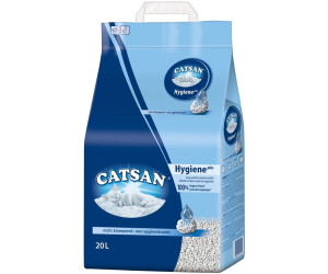 1 x 20 Liter Catsan Hygiene Plus Weiße Hygienestreu mit Extra-Mineralschutz 
