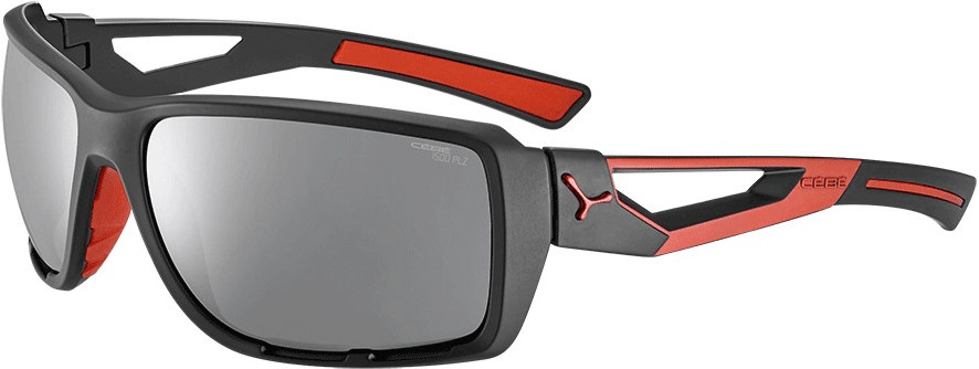 Cébé Shortcut matt black red/1500 grey PC polarized AF silver flash mirror