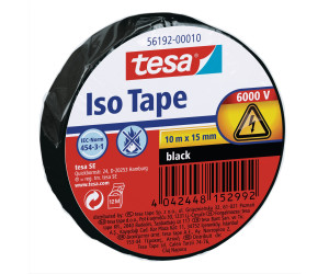 10x Tesa Isolierband 6000V 10mx15mm Iso Tape Isoband Klebeband rot 