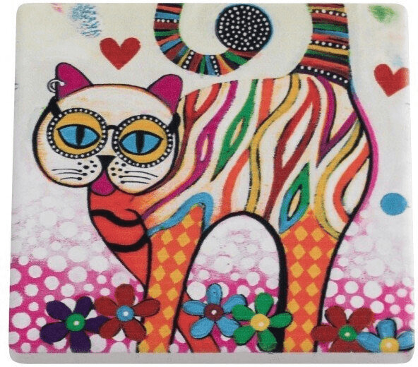 Maxwell & Williams Smily Style Tile Coaster Tabby