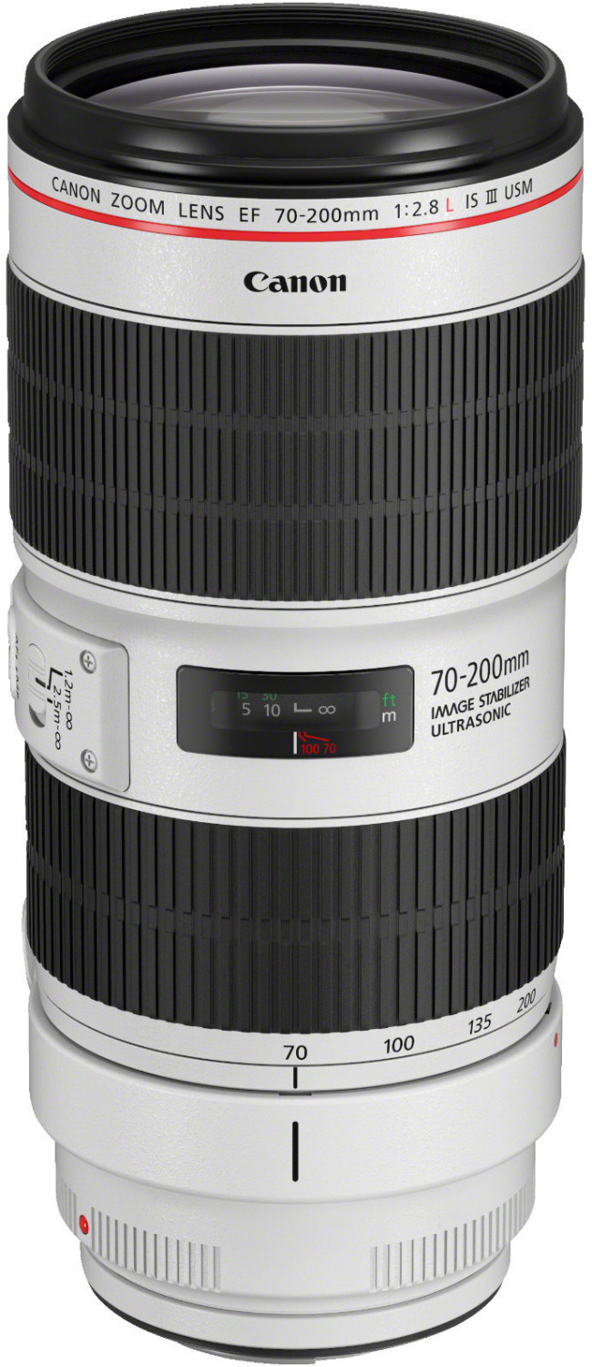 Canon Telezoomobjektiv EF 70-200mm F2.8L IS III USM Telezoom für EOS hellgrau/schwarz