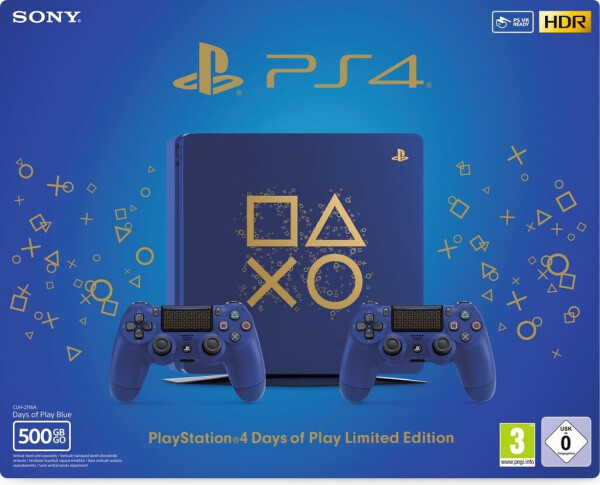 Sony PlayStation 4 (PS4) Slim 500GB Days of Play Edition Limited Edition + 2 Controller, Bild 5