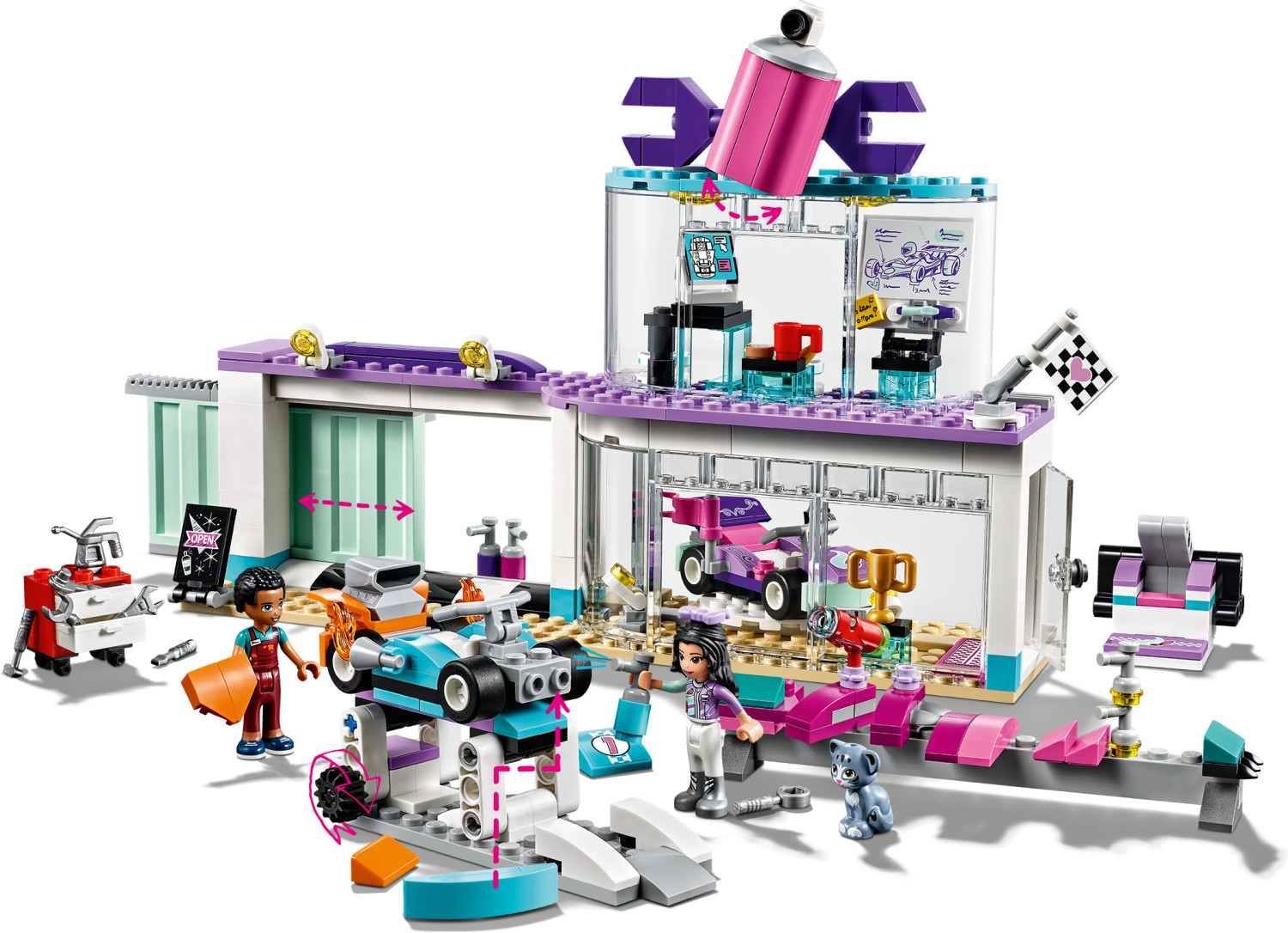 Lego friends shop tuning shop