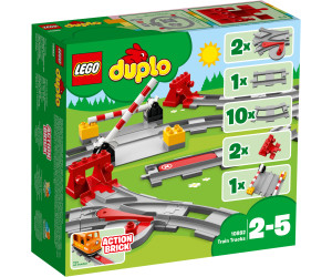 LEGO DUPLO EISENBAHN SCHIENEN BAHNÜBERGANG MIT AMPELN KLASSISCH-GRAU !! 