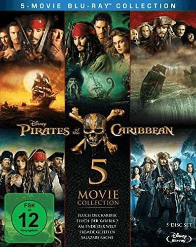 Pirates of the Caribbean - 5 Movie Collection (Pirates of the Caribbean 1-5) [Blu-ray]
