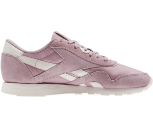 reebok white and pink classics nylon m txt trainers