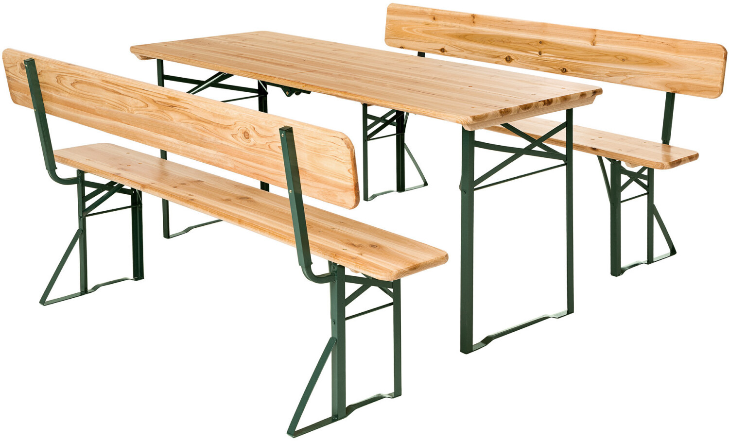 TecTake Table de jardin pliante avec bancs 176 x 69 x 76 cm (TT402503)