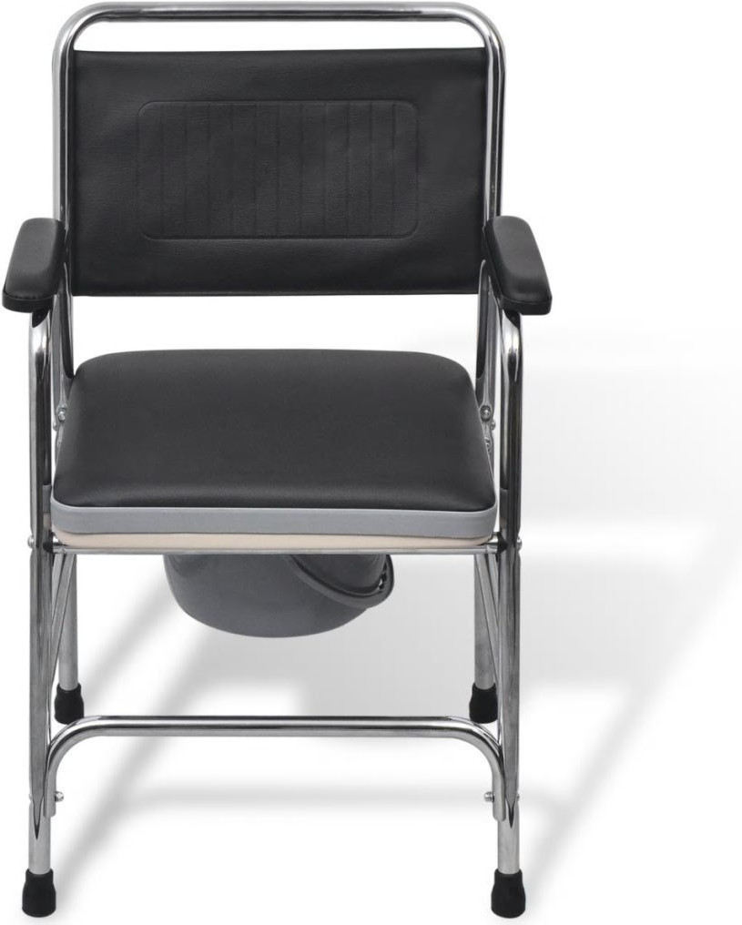 VidaXL Chaise percée acier noir