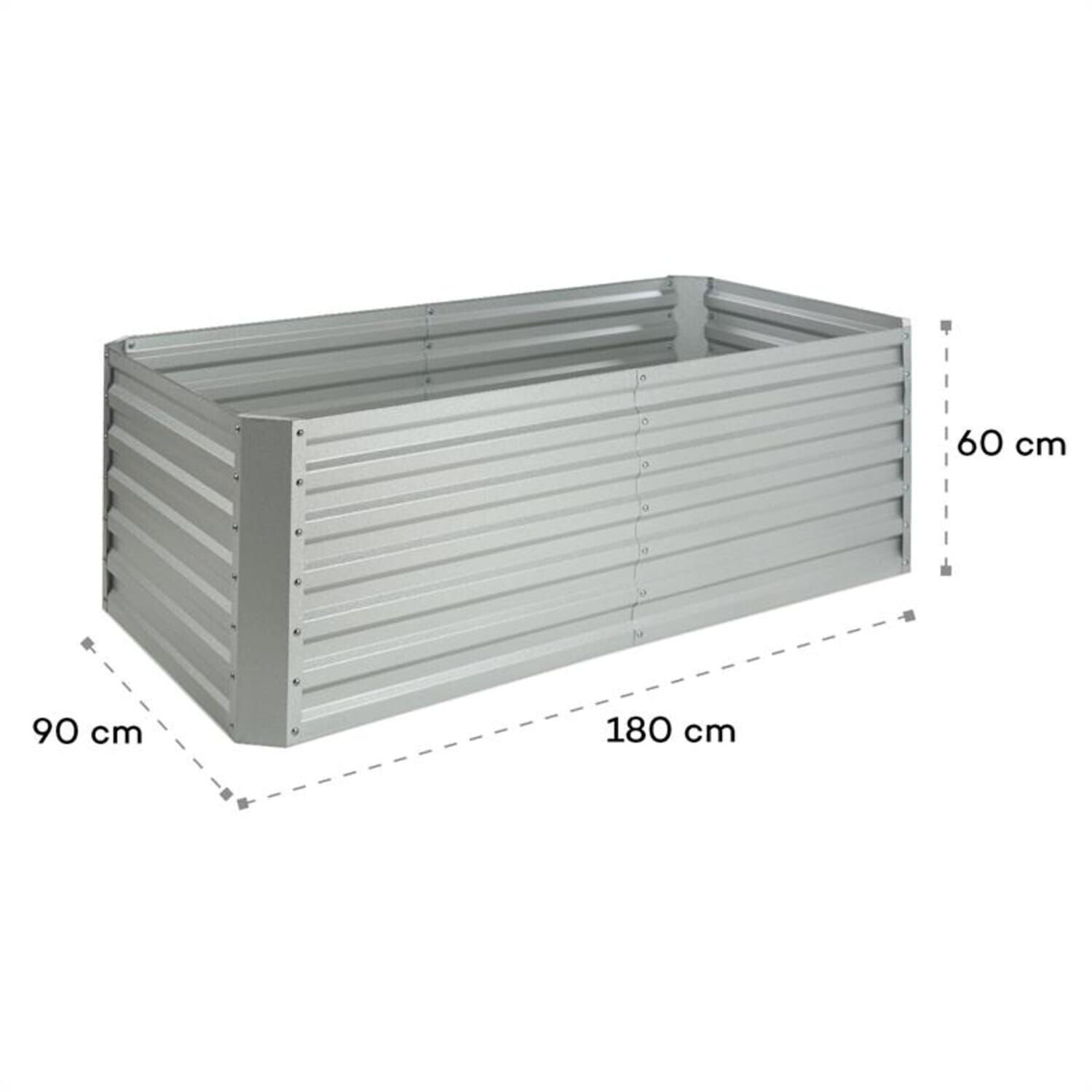 Blumfeldt High Grow Straight 180 x 60 x 90 cm silver