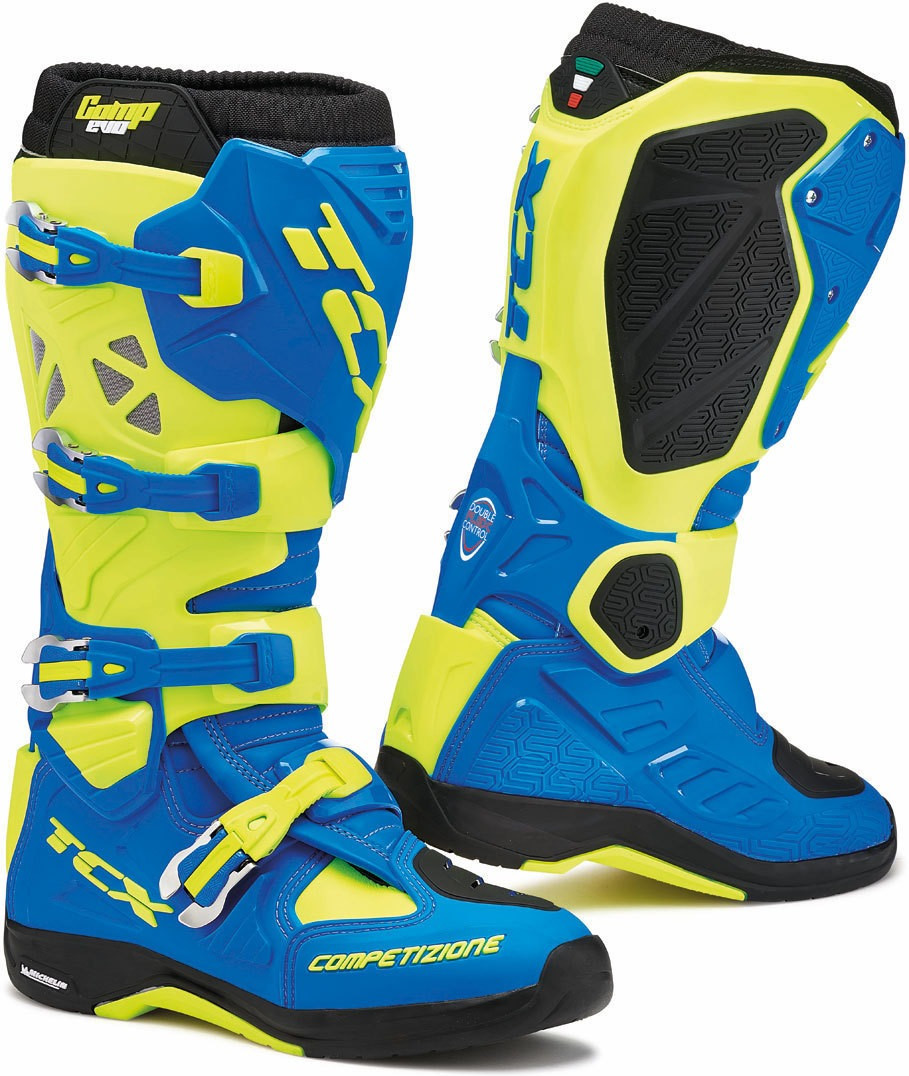 TCX Bottes Comp Evo 2 Michelin jaune/bleu