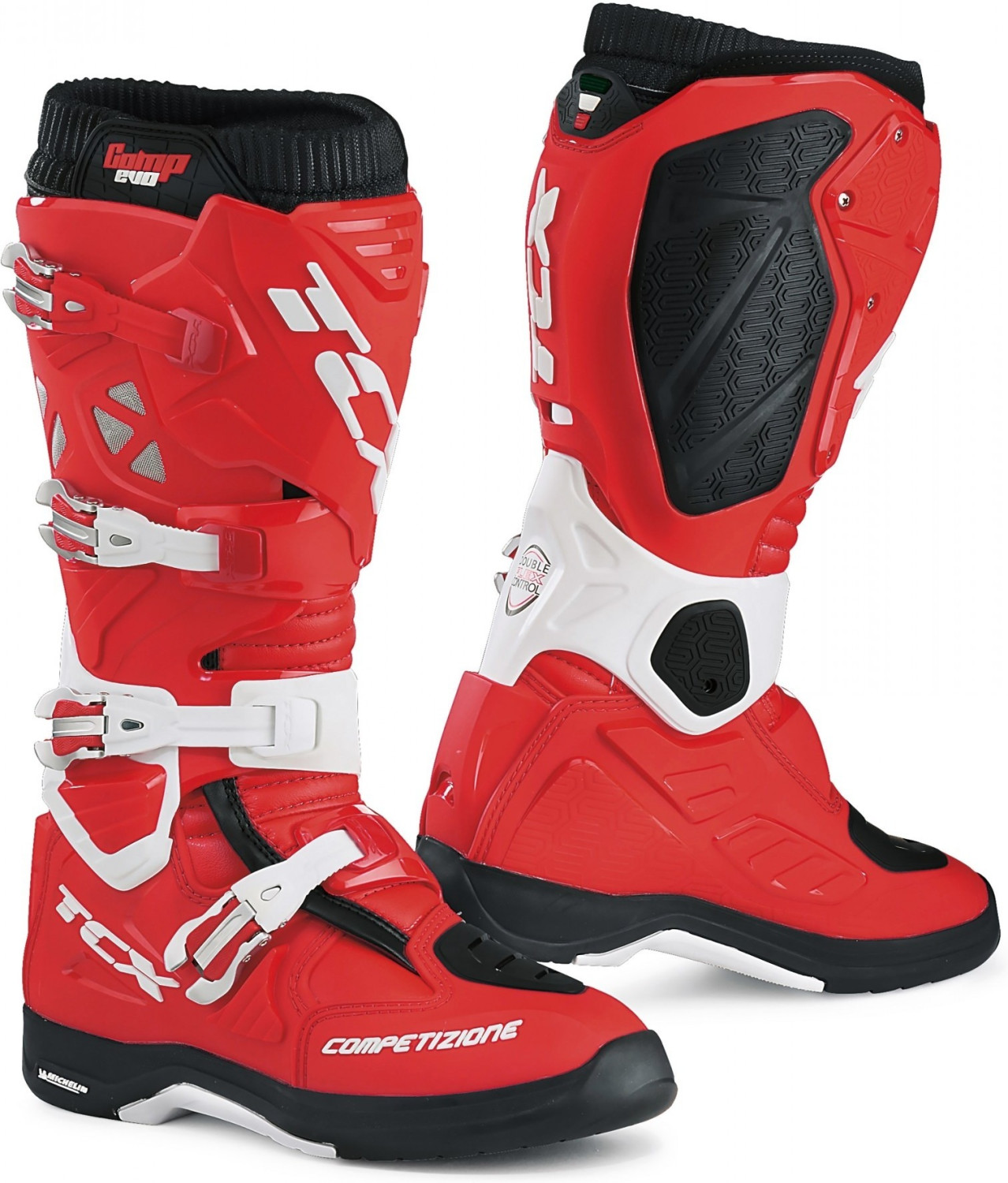 TCX Bottes Comp Evo 2 Michelin rouge/blanc