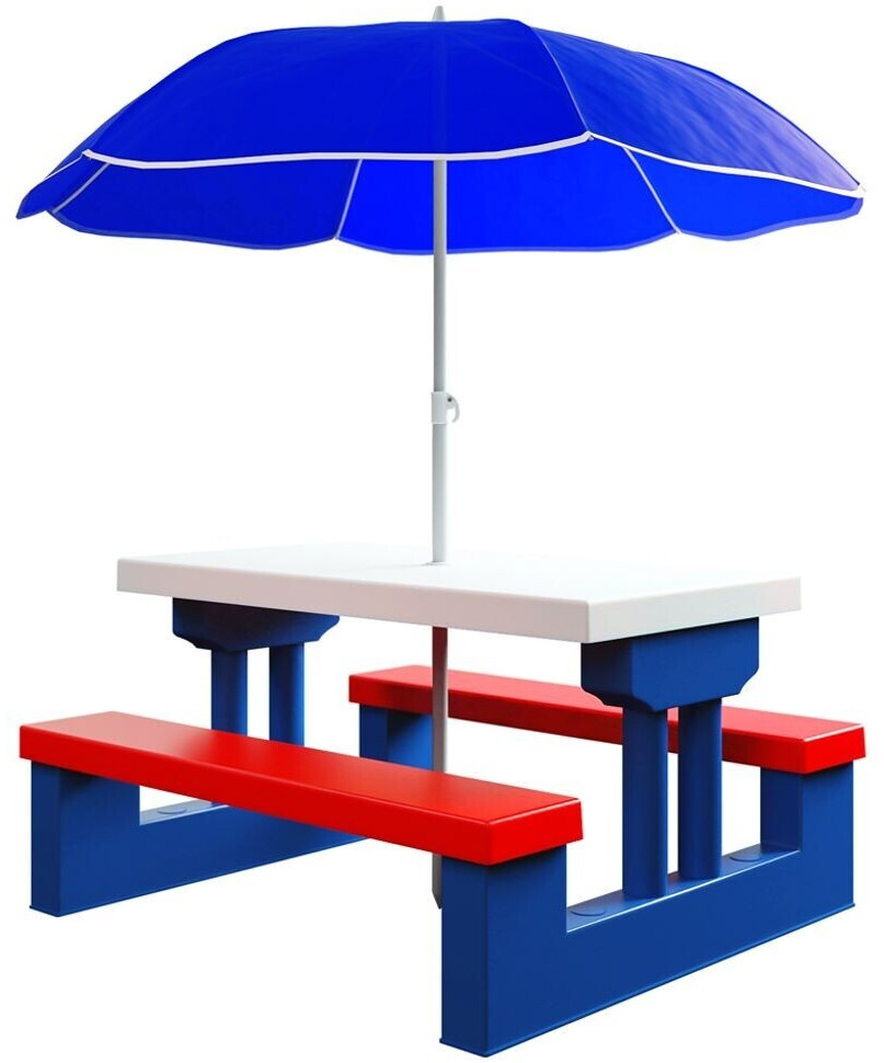 Deuba Table de pique-nique avec parasol (100094)