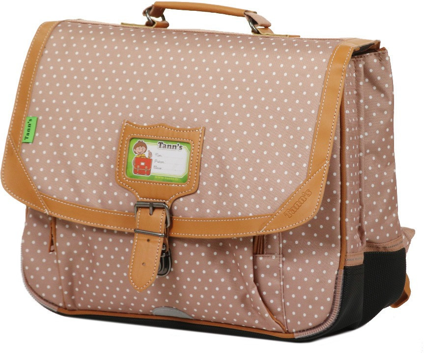 Tann's Cartable à pois 38 cm beige