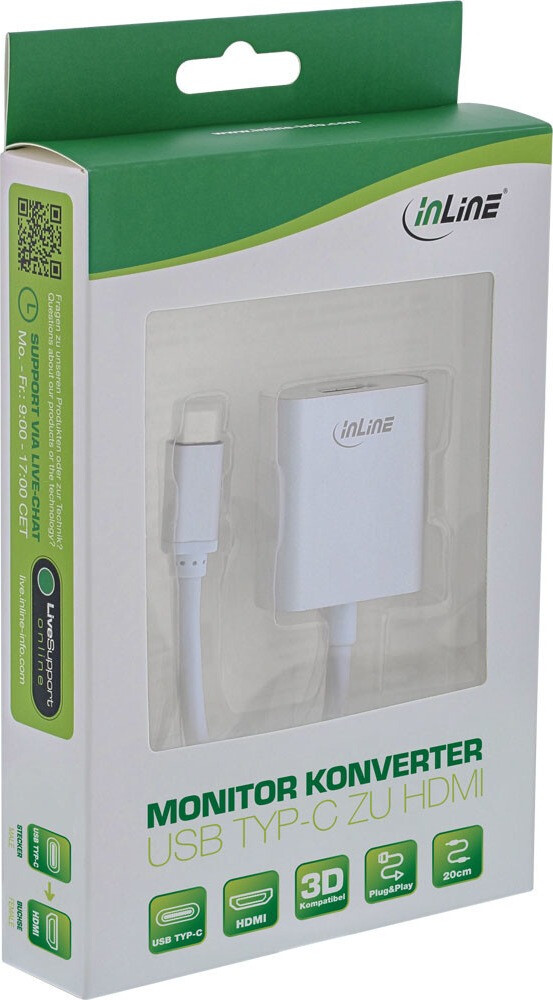 InLine USB Typ-C to HDMI (silver)(64101S)